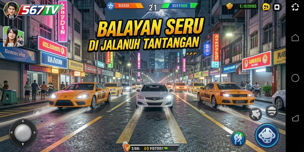 Gameplay Racing yang penuh aksi dan tantangan di 567TV.