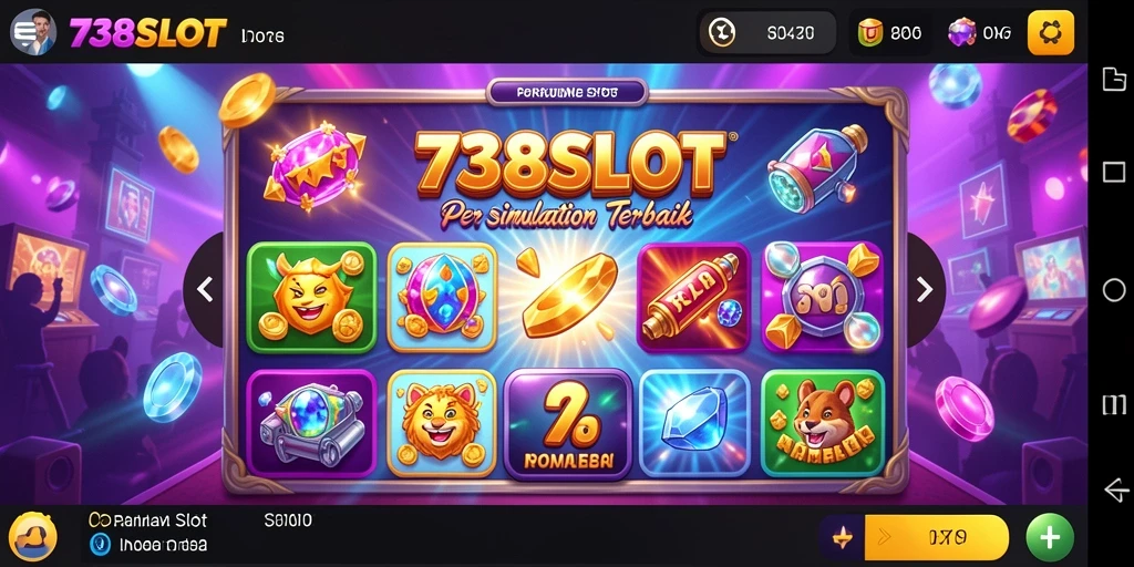Tampilan gameplay menarik dari 738SLOT dengan berbagai mesin slot.