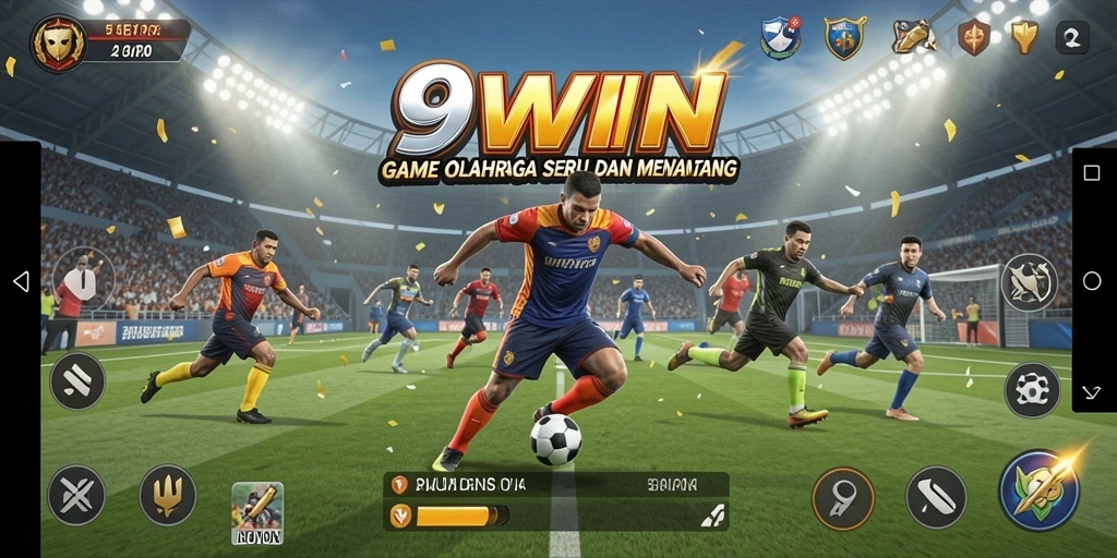 Screenshot 9WIN menampilkan aksi intens dalam pertandingan olahraga.