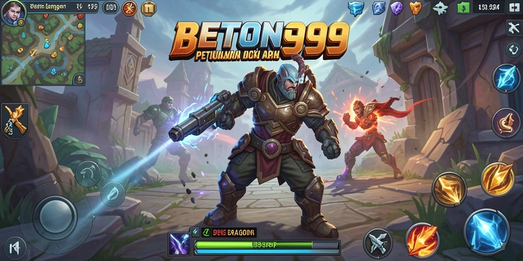 Tampilan seru dari gameplay ARPG BETON999 yang menampilkan pertempuran epik.