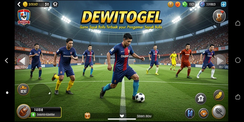 Screenshot gameplay DEWITOGEL menampilkan aksi seru di lapangan.
