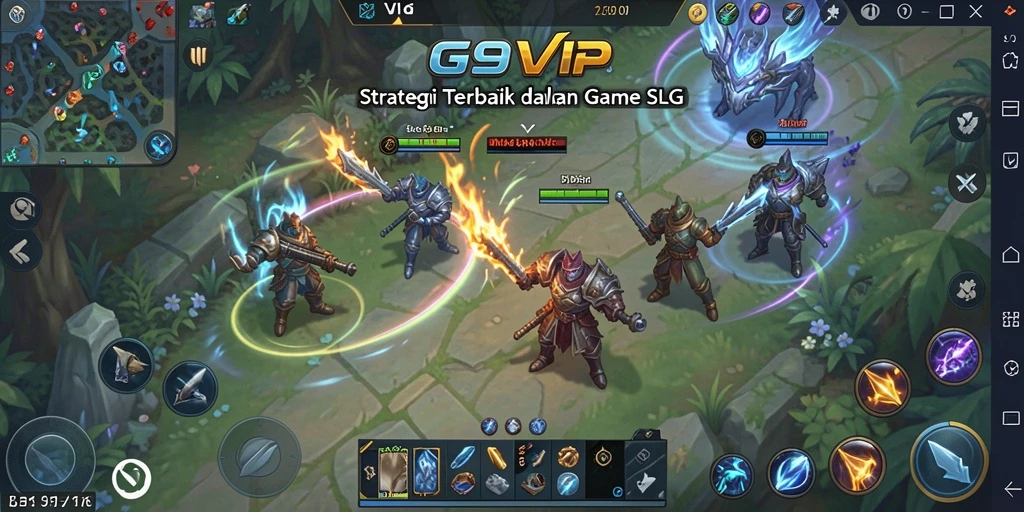 Tampilan gameplay G9VIP yang intens dan strategis.