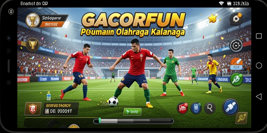 Tampilan gameplay GACORFUN menampilkan aksi olahraga yang seru.