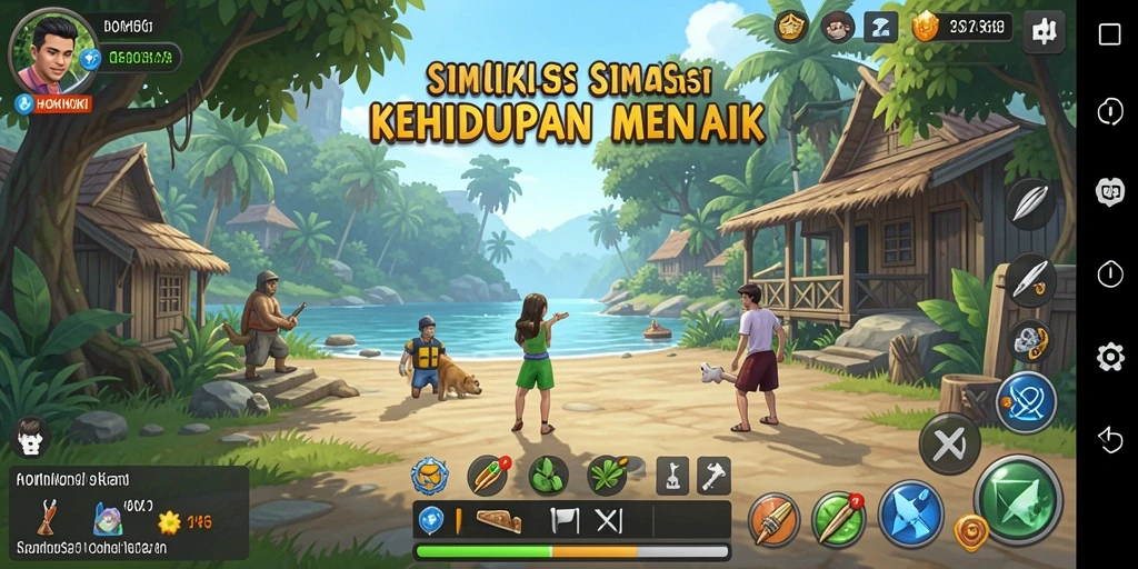 Screenshot gameplay HOKIHOKI menampilkan aktivitas harian yang seru.
