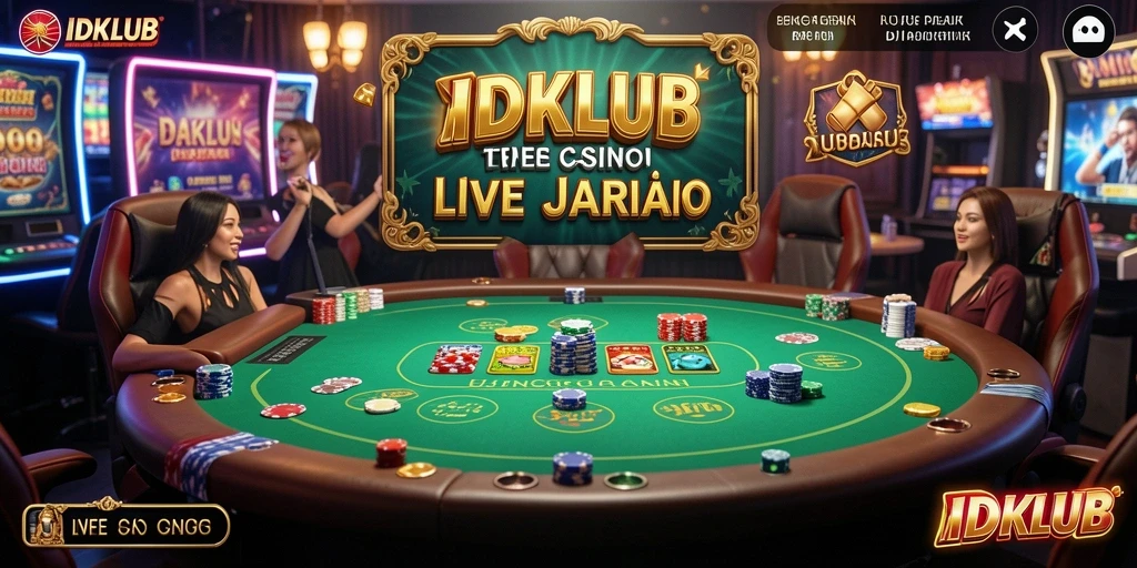 Tampilan gameplay Live Casino yang mendebarkan di IDKLUB.