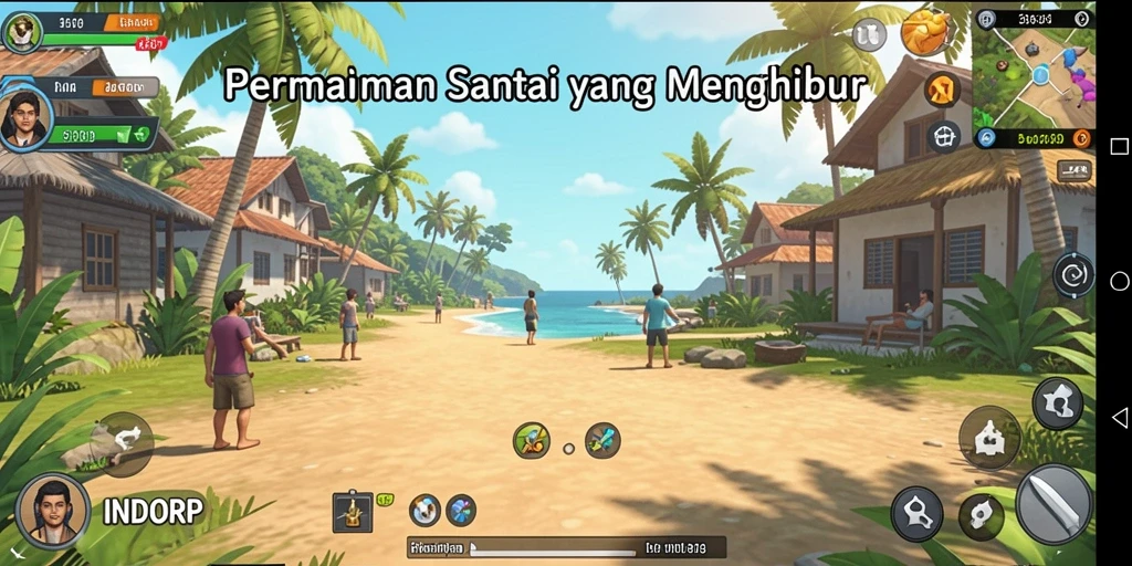 Tampilan menarik dari gameplay <strong>INDORP</strong> yang penuh warna.