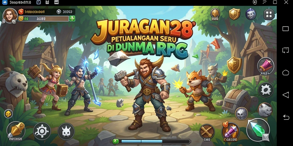 Tampilan gameplay RPG seru di JURAGAN28 yang mengasyikkan.