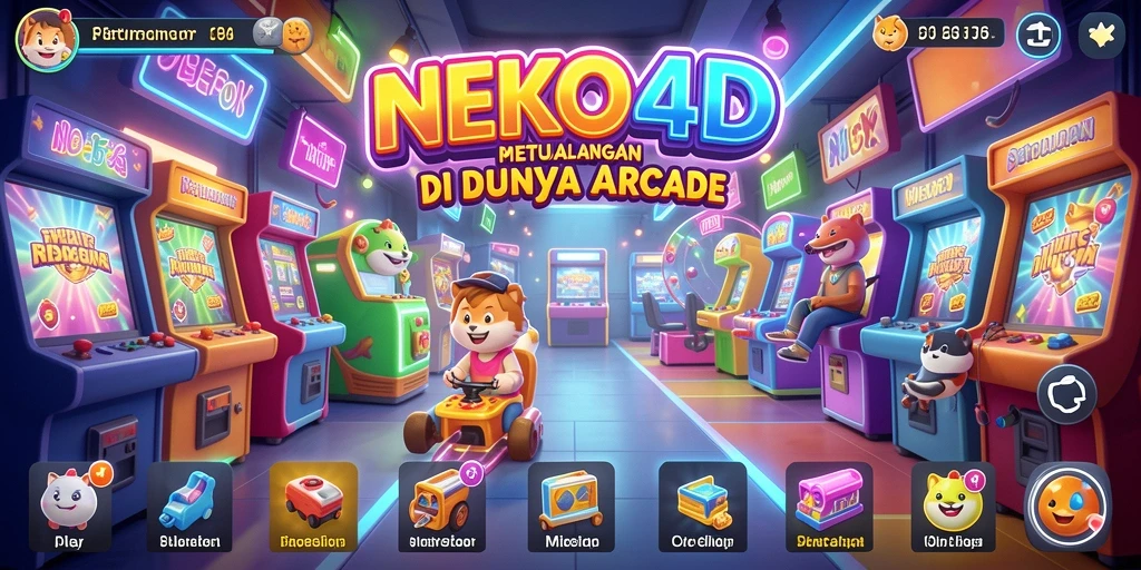 Tampilan gameplay seru di NEKO4D dengan karakter lucu dan tantangan menarik.