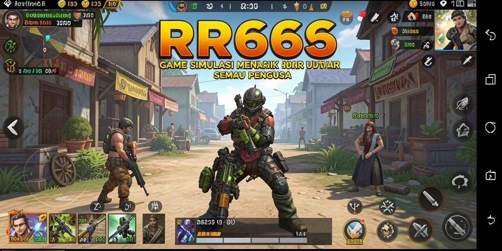 Tampilan gameplay menarik dari RR666 dengan elemen simulasi.