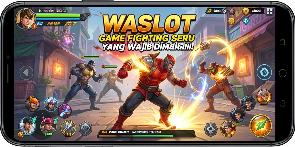 Tampilan seru gameplay WASLOT dengan aksi bertarung yang mendebarkan.